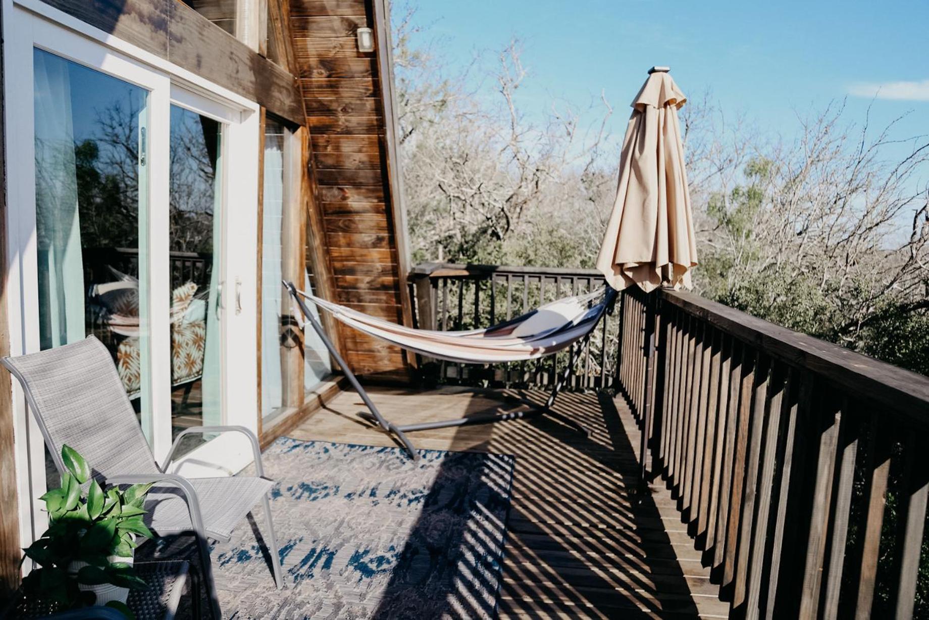 The Maverick: A-Frame W/ Hammock And Tree Top View New Braunfels Eksteriør bilde
